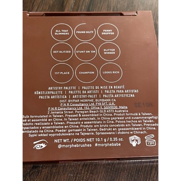 Morphe 9R Bronze Metal Eyeshadow Palette 9 Neutral Brown Colors Metallic Matte - Picture 4 of 4